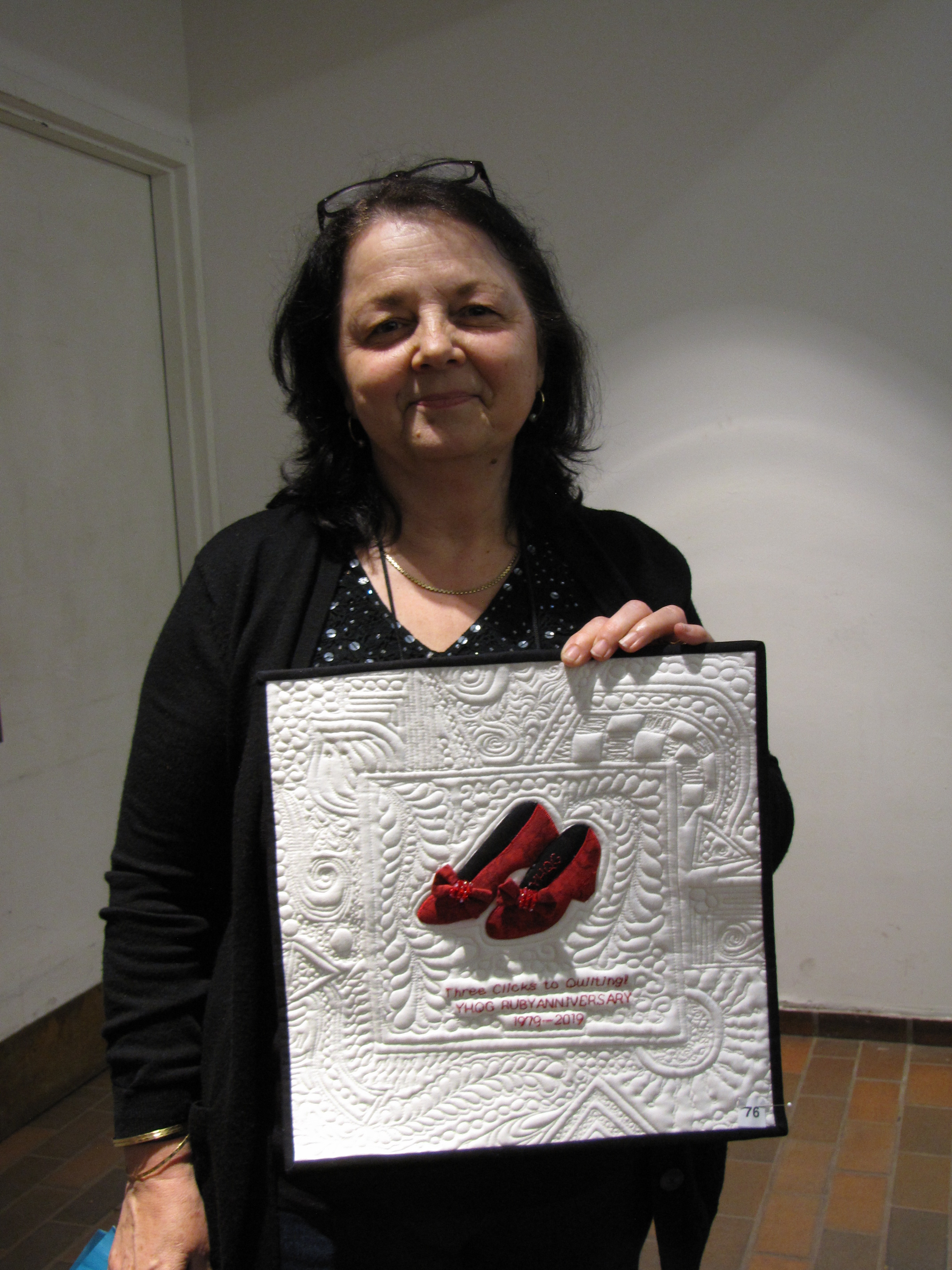 Tella Visconti holds her winning entry