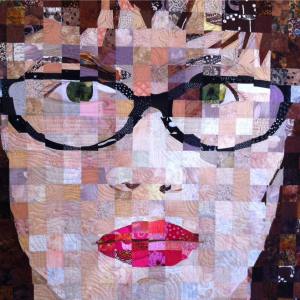 Sandra Bruce's self portrait in fabric
